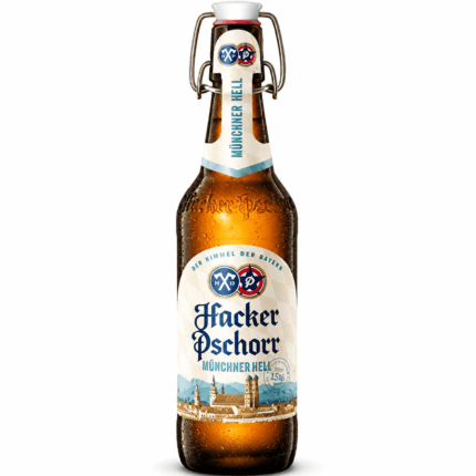 Imagen que muestra la cerveza Hacker Pschorr en formato 50cl