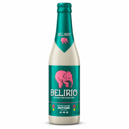 Imagen que muestra la cerveza Delirio sin alcohol en tamaño 33cl con 0.3º
