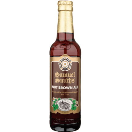 La imagen muestra la cerveza Samuel Smith Nut Brown 33 cl disponible en the beer club