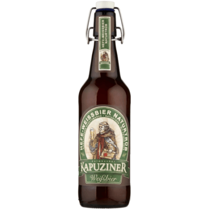 La imagen muestra la cerveza Kapuziner Weissbier 50Cl disponible en the beer club