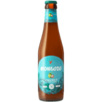 La imagen muestra la cerveza Genera un texto ficha y encabezado siendo fiel a los datos del fabricante de la cerveza Mongozo Coconut disponible en the beer club