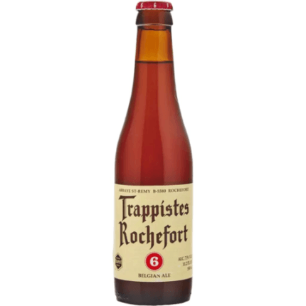 La imagen muestra la cerveza Rochefort 6º Rojo 33 cl disponible en the beer club