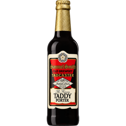 Botella de cerveza Samuel Smith Taddy Porter sin fondo