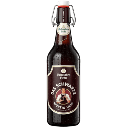 La imagen muestra la cerveza Schwaben Brau Das Schwarze Negra 50Cl disponible en the beer club