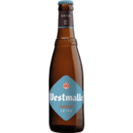 La imagen muestra una cerveza Westmalle Extra