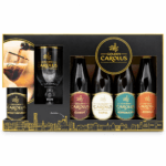 Estuche Gouden Carolus con cinco cervezas y vaso oficial