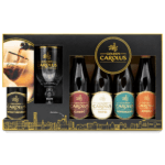 Estuche Gouden Carolus con cinco cervezas y vaso oficial