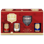 Estuche Chimay Trilogy con tres cervezas y copa oficial