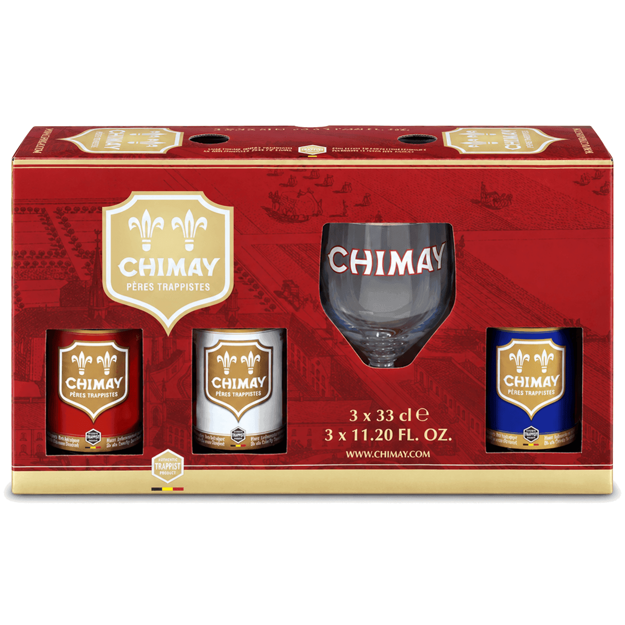 estuche-chimay-trilogy-sin-fondo Estuche Chimay Trilogy con tres cervezas y copa oficial