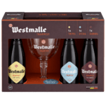Estuche Westmalle con Extra, Dubbel, Tripel y copa oficial
