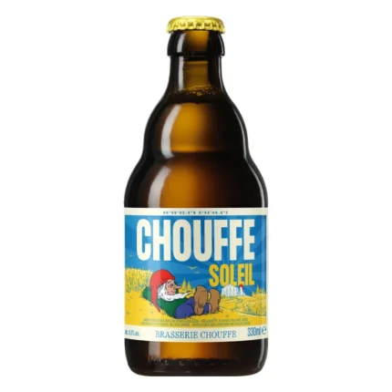 Botella de cerveza La Chouffe Soleil 33 cl, cerveza belga rubia de 6 %