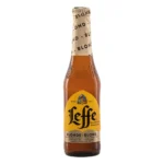 Botella de cerveza Leffe Blonde 33 cl, Blonde Ale de abadía belga de 6,6% vol.