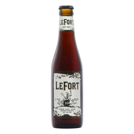 Botella de cerveza Lefort Dark Brown 33 cl, Belgian Strong Dark Ale de 10% vol.