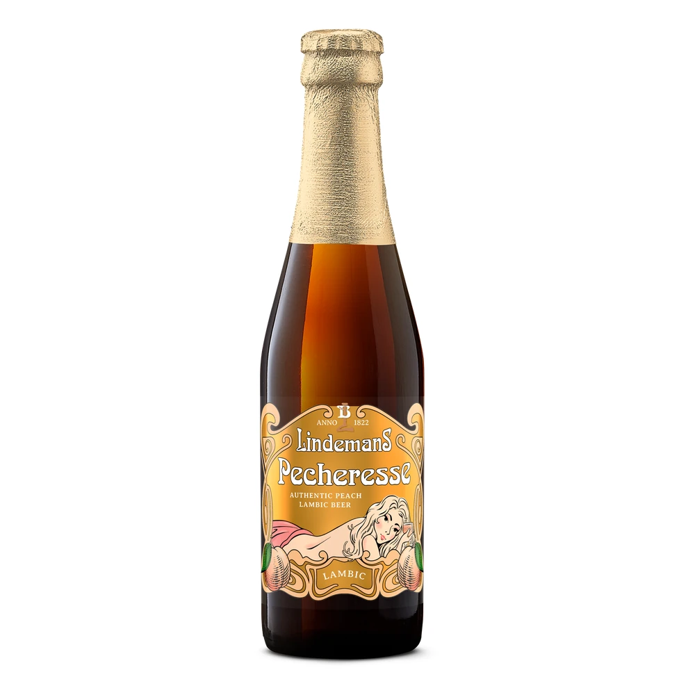 lindemans-pecheresse-355cl-1000 Botella de cerveza Lindemans Pecheresse 35,5 cl, cerveza de melocotón