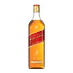 Botella de Johnnie Walker Red Label de 70 cl sobre fondo blanco