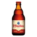 Botella de cerveza Saint Feuillien Brune 33 cl, cerveza de abadía belga 8,5% vol.
