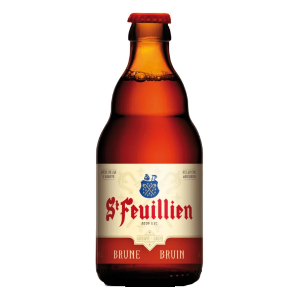 saint-feuillien-brune-33cl-1000 Botella de cerveza Saint Feuillien Brune 33 cl, cerveza de abadía belga 8,5% vol.