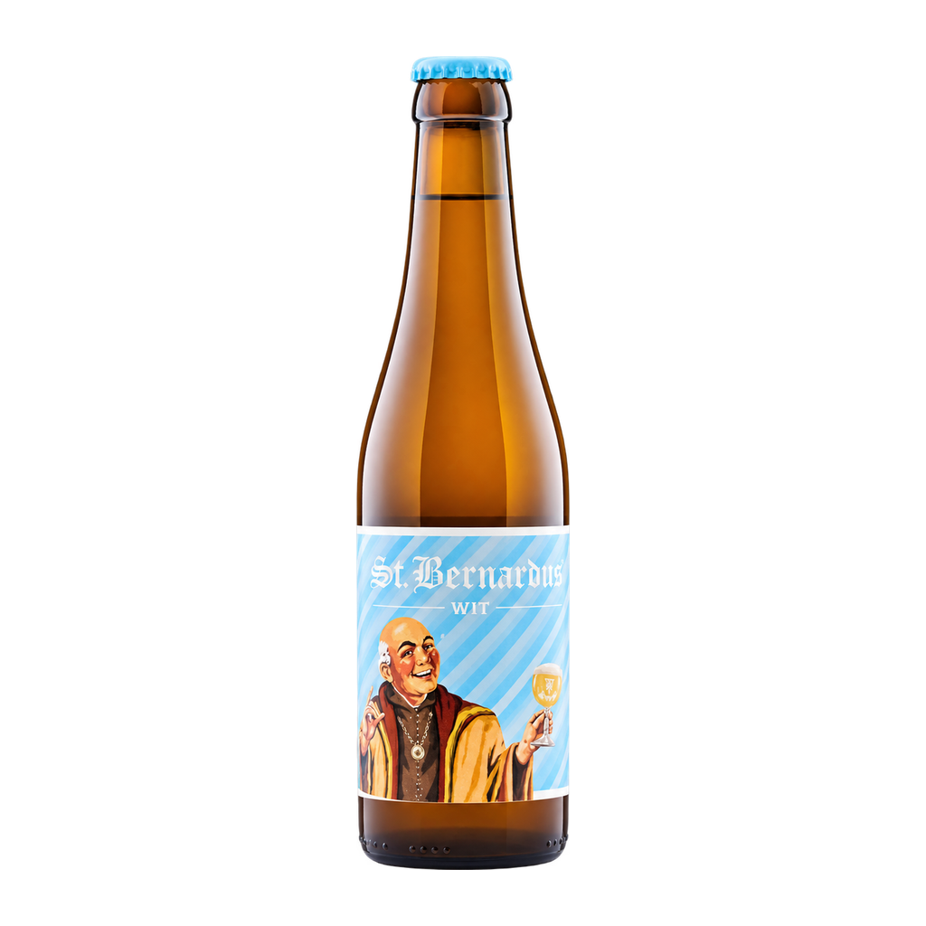 St. Bernardus Witbier 33 cl — sin fondo Botella de cerveza St. Bernardus Witbier 33 cl