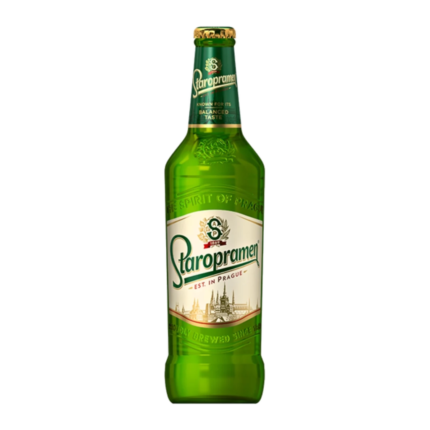 Botella de Staropramen Premium 33 cl sin fondo