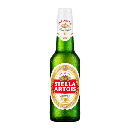 Botella de cerveza Stella Artois 33 cl sin fondo