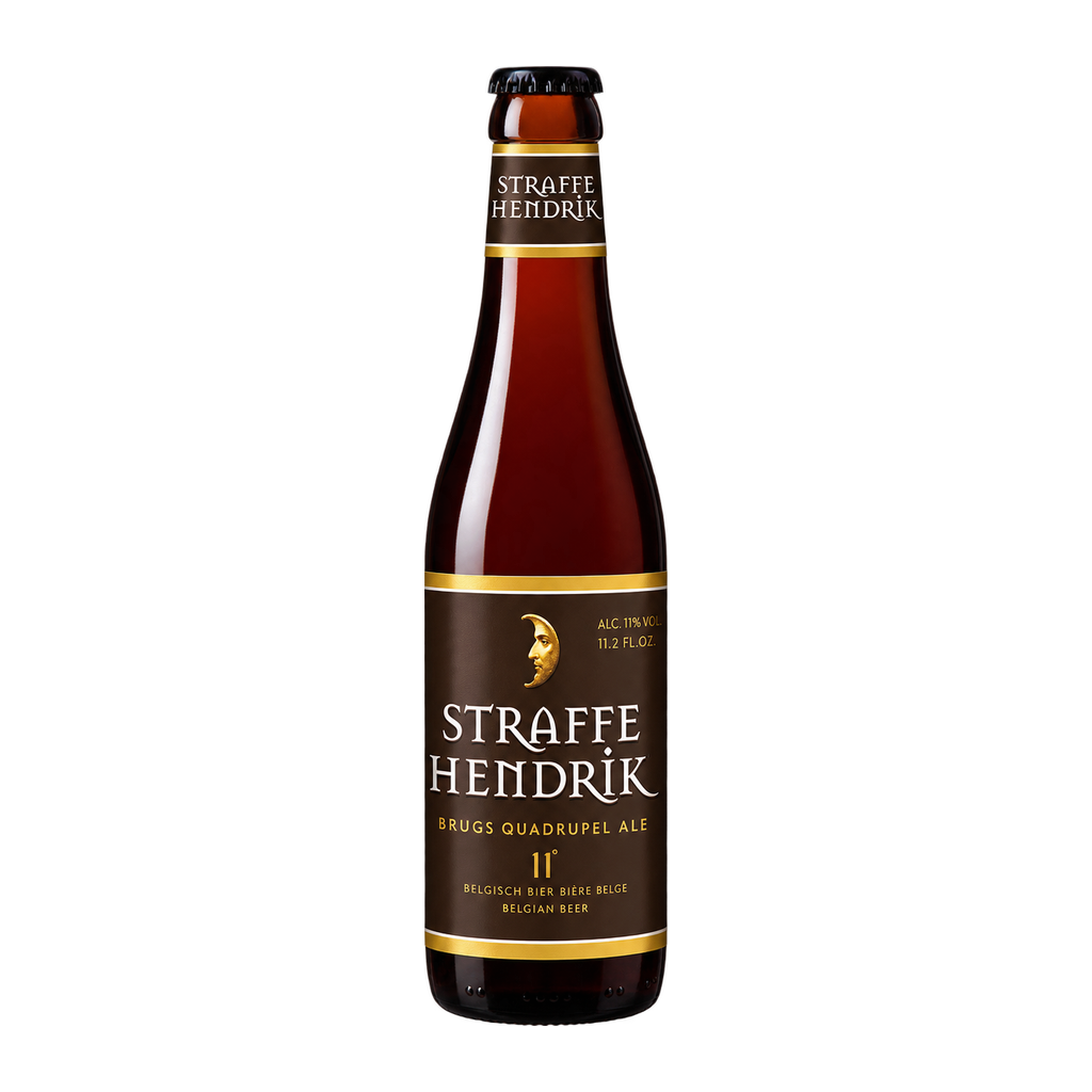 Straffe Hendrik Quadrupel 33 cl — sin fondo Botella de cerveza Straffe Hendrik Quadrupel 33 cl