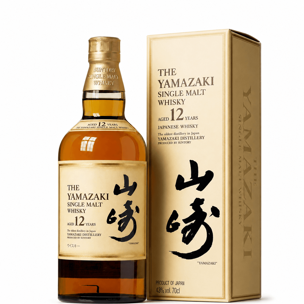 Yamazaki 12 Años Botella y estuche de Yamazaki 12 Años de 70 cl