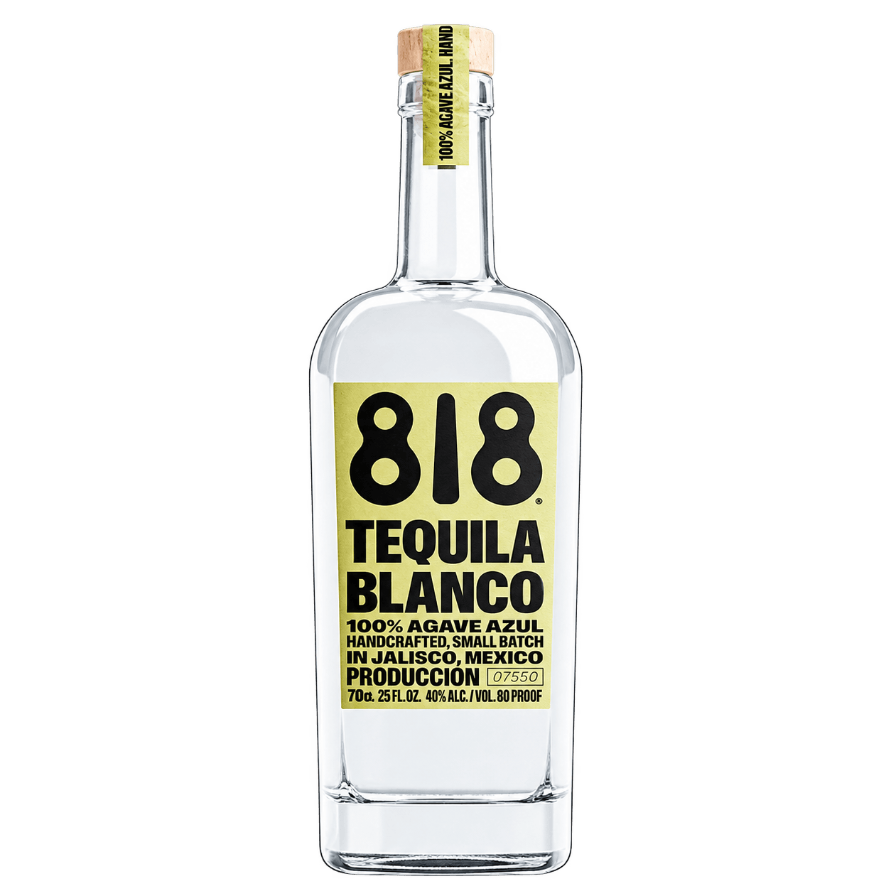 818 Tequila Blanco 70 cl Botella de 818 Tequila Blanco 70 cl sin fondo