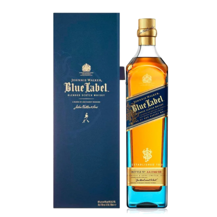 Botella de Johnnie Walker Blue Label en formato 70 cl