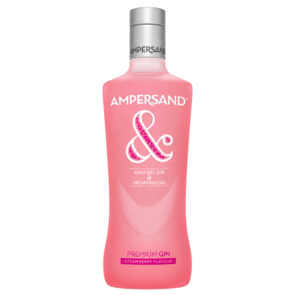 Botella de ginebra Ampersand Fresa 70 cl sin fondo