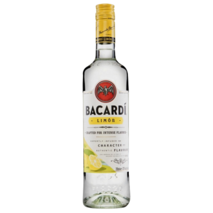 Botella de Bacardí Limón, etiqueta original de 35% vol.
