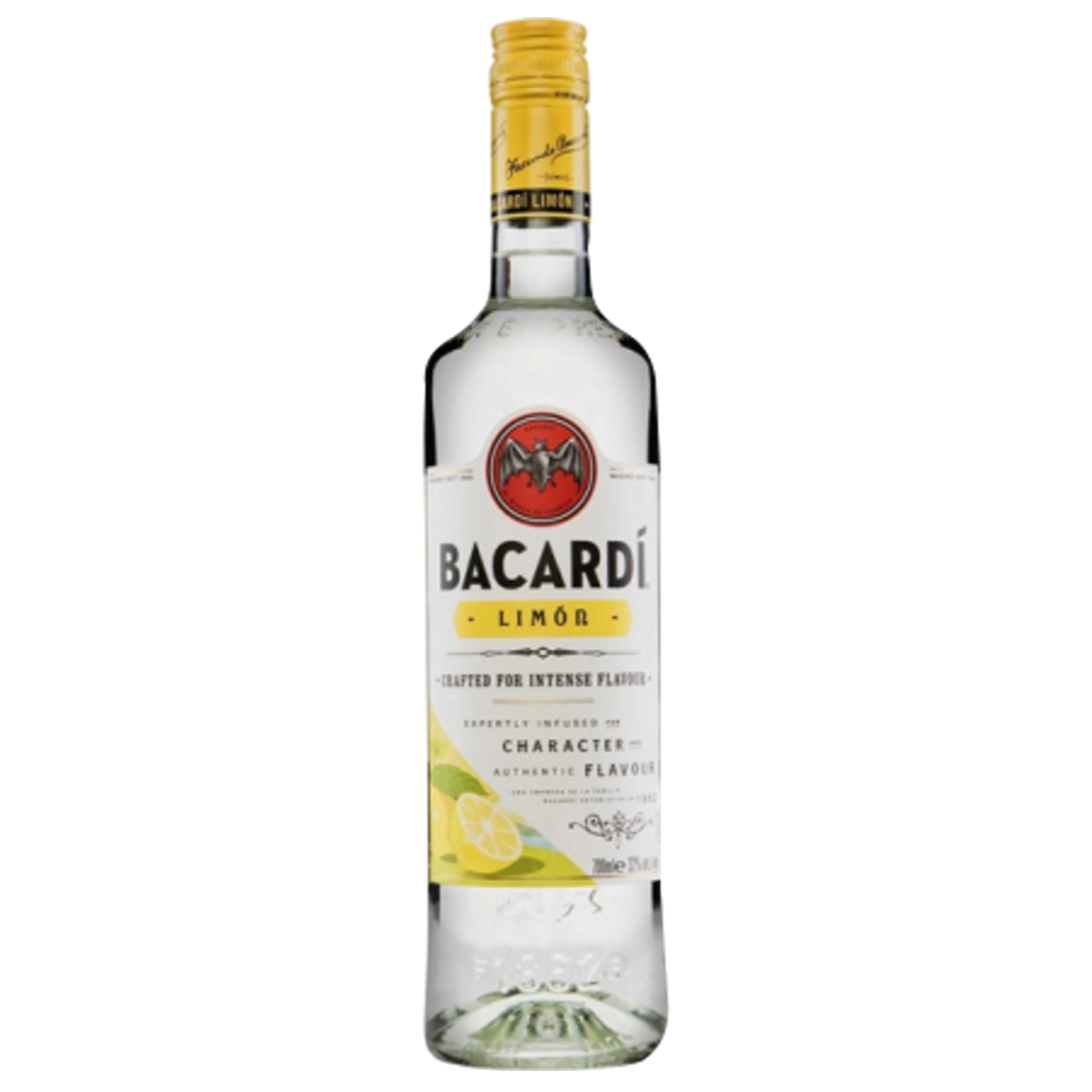 bacardi-limon-1l Botella de Bacardí Limón, etiqueta original de 35% vol.
