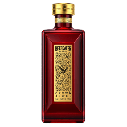 Botella de Beefeater Crown Jewel Gin de 1 litro, vista frontal