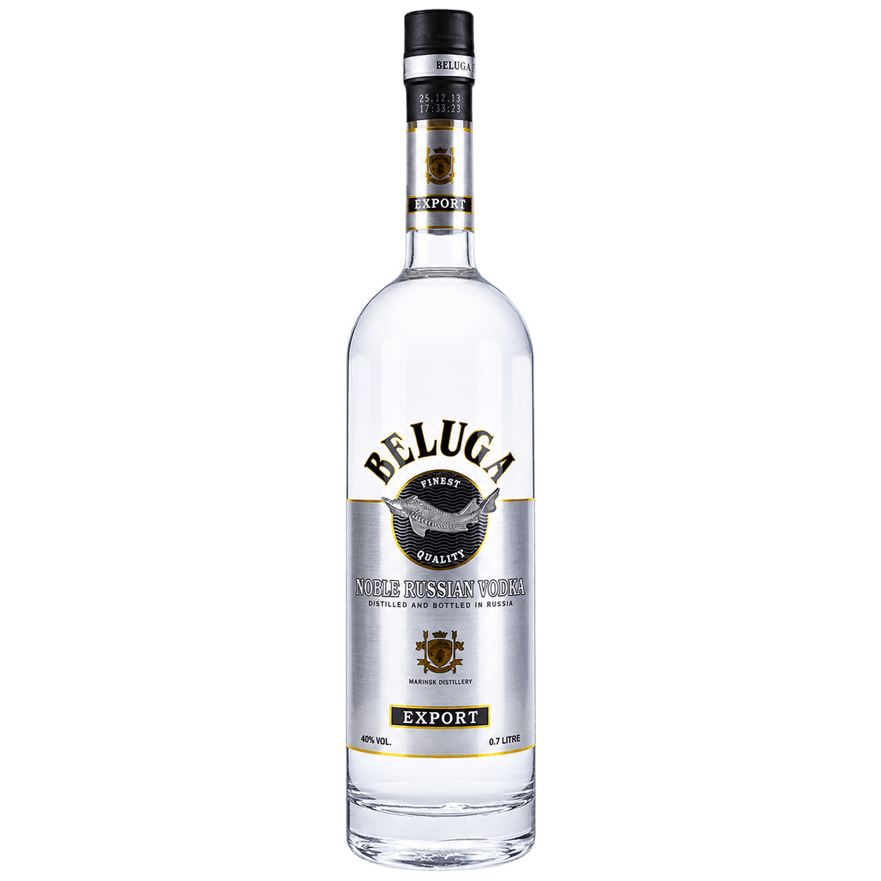 Beluga Noble Russian Vodka 70 cl — sin fondo Botella de Beluga Noble Russian Vodka de 70 cl sin fondo