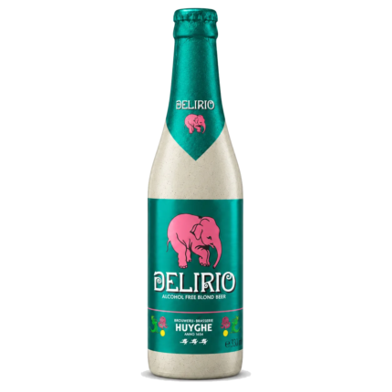 Imagen que muestra la cerveza Delirio sin alcohol en tamaño 33cl con 0.3º
