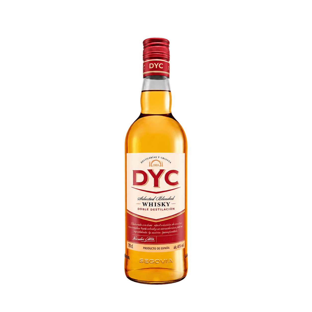 DYC Whisky Blended 70 cl — imagen cuadrada Botella de DYC Whisky Blended 70 cl sin fondo