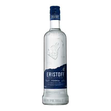 Botella de Eristoff Original Vodka 70 cl, 37,5 % vol., sin fondo