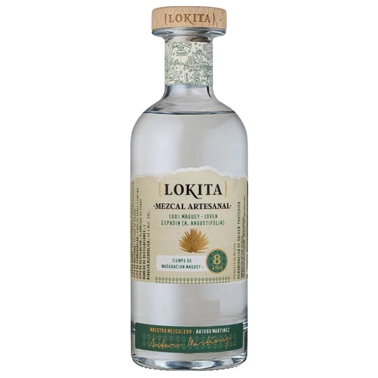 Lokita mezcal agave espadin 8 años — sin fondo Lokita mezcal agave espadin 8 años