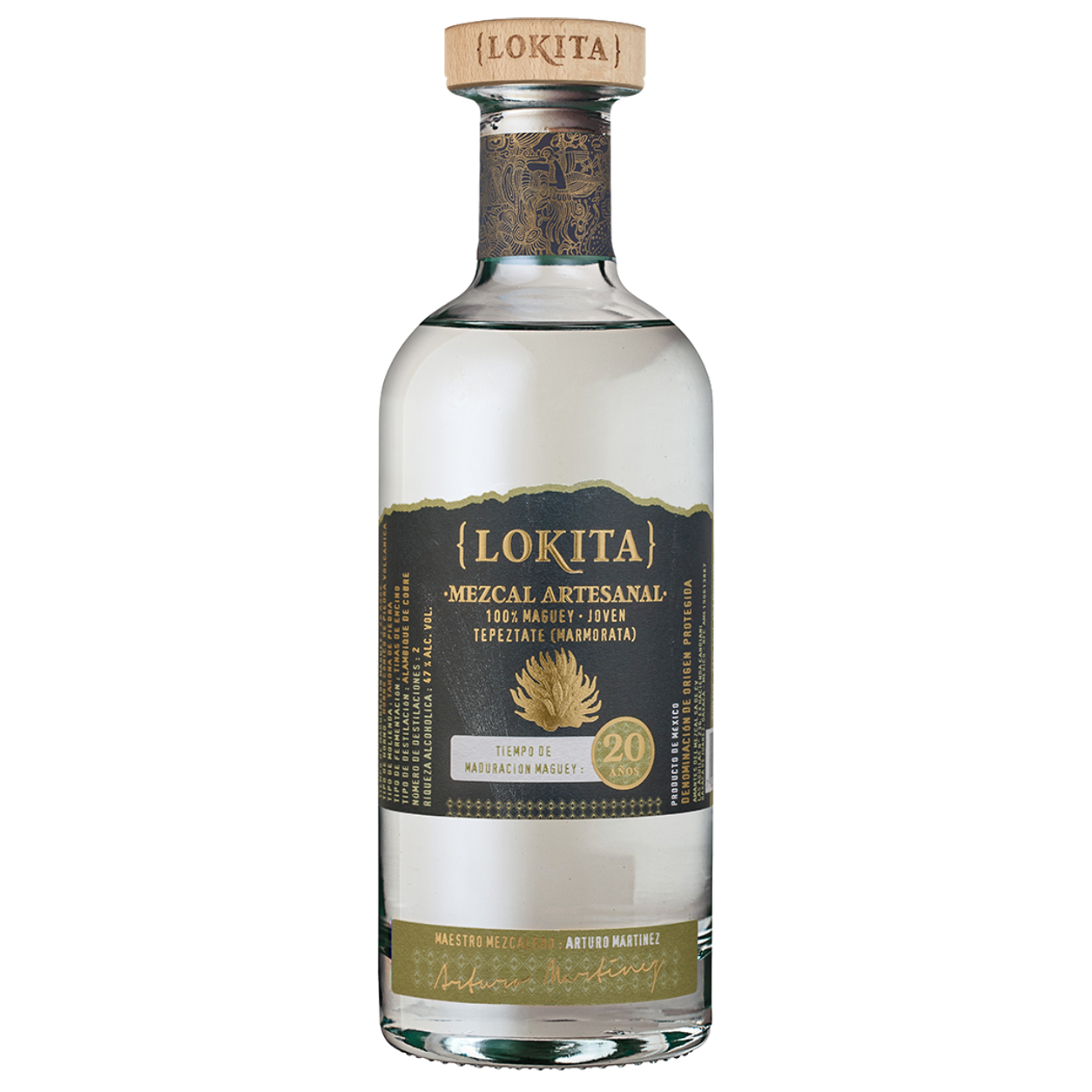 Lokita mezcal agave tepeztate 20 años 70cl — sin fondo Lokita mezcal agave tepeztate 20 años 70cl