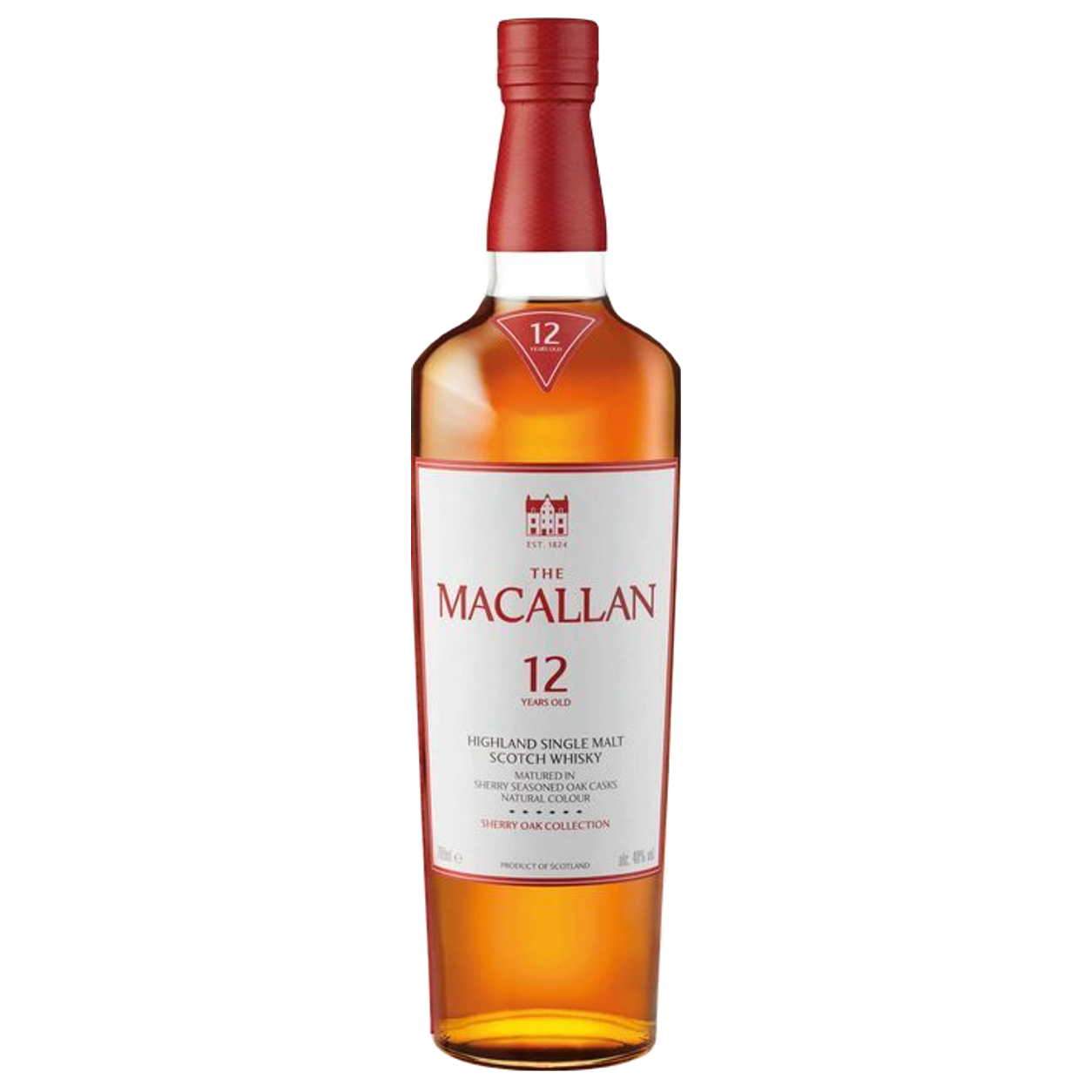 Macallan 12 años sherry oak 70cl — sin fondo Macallan 12 años sherry oak 70cl
