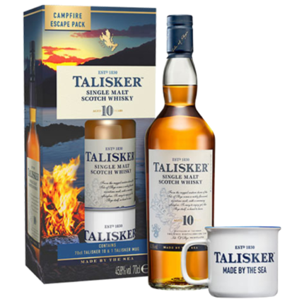 Pack Talisker 10 años con caja y taza