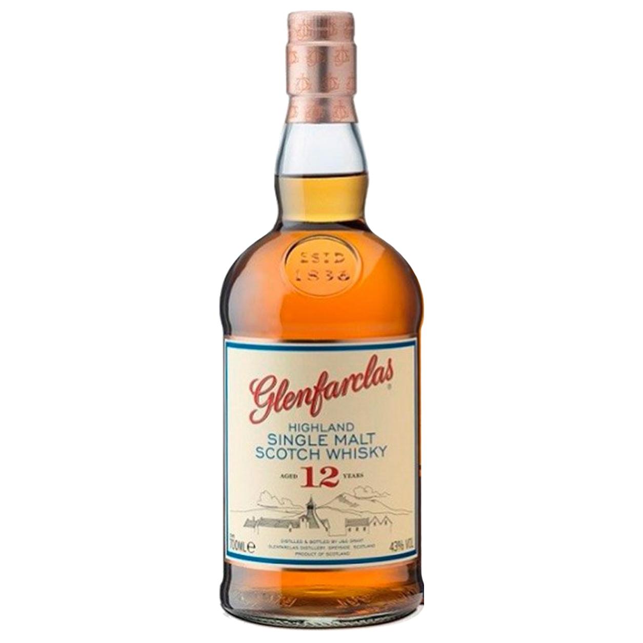 Glenfarclas 12 años 70cl — sin fondo Glenfarclas 12 años 70cl