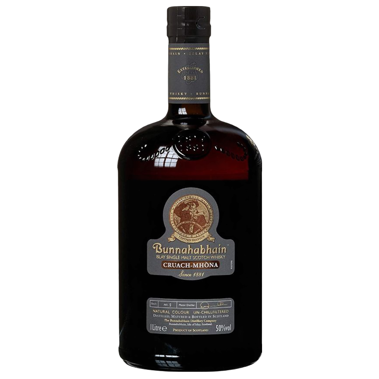 Bunnahabhain cruach-mhona islay single malt — sin fondo Bunnahabhain cruach-mhona islay single malt