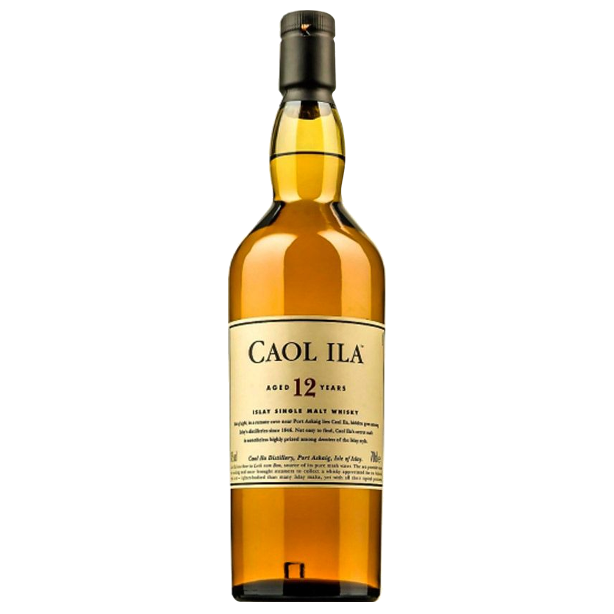 Caol ila 12 años 1 litro — sin fondo Caol ila 12 años 1 litro