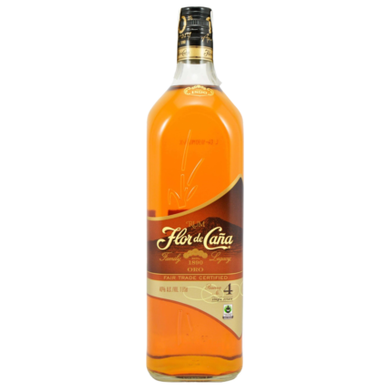 Botella de Flor de Caña 4 años Añejo Oro