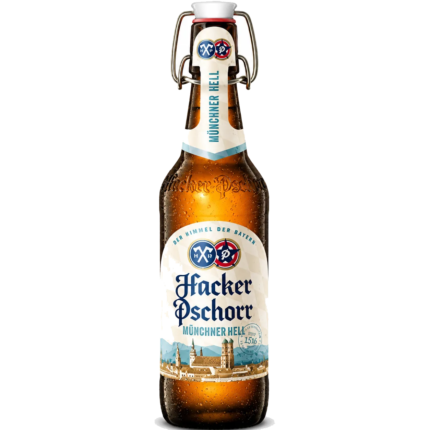 Imagen que muestra la cerveza Hacker Pschorr en formato 50cl