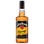 Botella de Jim Beam Honey sobre fondo transparente
