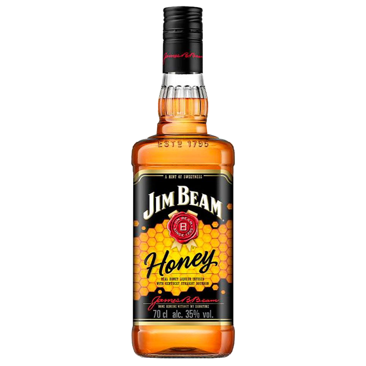 jim-beam-honey-1-litro Botella de Jim Beam Honey sobre fondo transparente