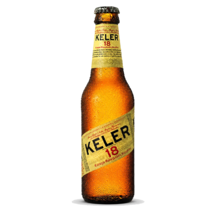 Botella de cerveza Keler 18 en formato 33 cl
