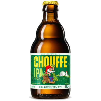 Botella de cerveza La Chouffe IPA 33 cl, Belgian IPA belga de 9 %