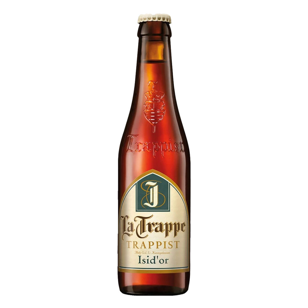 La Trappe Isid’or 33 cl — sin fondo Botella de cerveza La Trappe Isid’or 33 cl, cerveza trapense neerlandesa de 7,5 %